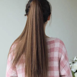 Tóc giả cột thẳng dài 60cm, sợi tơ cao cấp