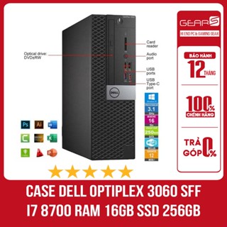 Case máy tính Dell Optiplex 3060 SFF i7 8700 Ram 16GB SSD 256GB - Tặng usb thu WIFI | BH 1 Năm