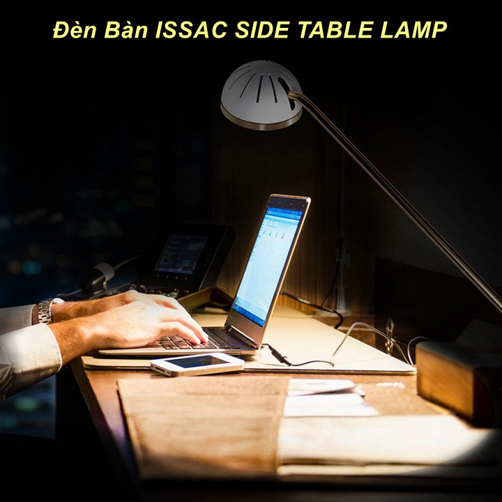 Đèn Bàn Đọc Sách ISSAC SIDE TABLE LAMP Cao Cấp - Home Decor Furniture