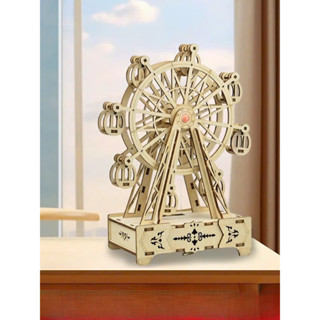 Hộp Nhạc Gỗ Vòng Đu Quay Chuyển Động Lắp Ráp DIY - Quà Tặng Sinh Nhật Độc Lạ Cho Bạn Gái - Mô Hình Cơ Học 3D 1997S