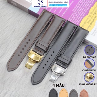   phom độn Dây Đồng Hồ Da Bò Khoá Gập Songhan Leather WT69,Dây Da Thật Gắn Chốt +Cây Tháo Dây,Bh 6 Tháng 