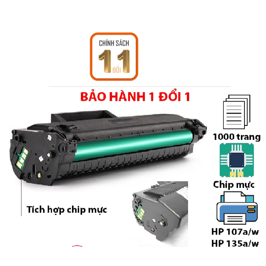 Hộp mực HP 107A (CÓ CHÍP) | Dùng cho máy HP 107a/ 107w/ 135a/ 135w/ 137fnw