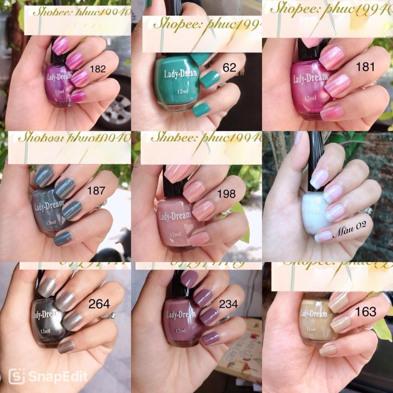 Sơn móng tay Ladydream 12ml (sơn thường)