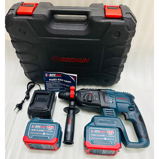 Máy khoan bê tông boshun BS-R2803H động cơ không than 2 pin 15cell-6ah