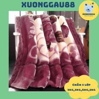 Chăn Lông Tuyết Nhung Mềm Mịn, Chăn Ấm Mùa Đông Dày Dặn, Hàng 2 Lớp Cao Cấp 2kg, 3kg, 4kg, 5kg