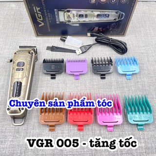 ✅VGR Tông đơ cắt tóc cao cấp VGR 005 - tăng tốc 4 tốc độ 5500-7000rpm pin Lithium Ion 2600mAh màn hình màu báo tốc độ