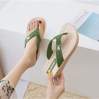 Dép xỏ ngón, dép kẹp tông nữ đế xuồng cao 5 phân đi biển du lịch đi mưa chống thấm nước chống trơn trượt DN06