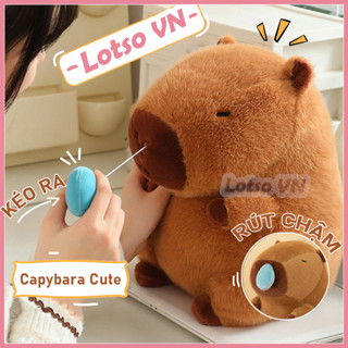 Gấu Bông Capybara Chảy Nước Mũi (Kéo ra được)  Lotso VN - Chuột lang nhồi bông ngộ nghĩnh đáng yêu