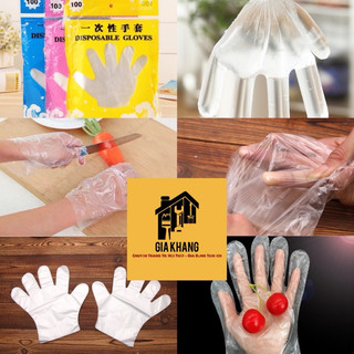  Túi gói 100 bao tay nilon thực phẩm dùng một lần tiện ích