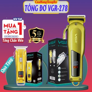  Tông Đơ Cắt Tóc VGR 278 Pro Phiên Bản Nâng Cấp Màn Hình LED Hiển Thị Dung Lượng PIN Tăng đơ Cắt Tóc Gia Đình 