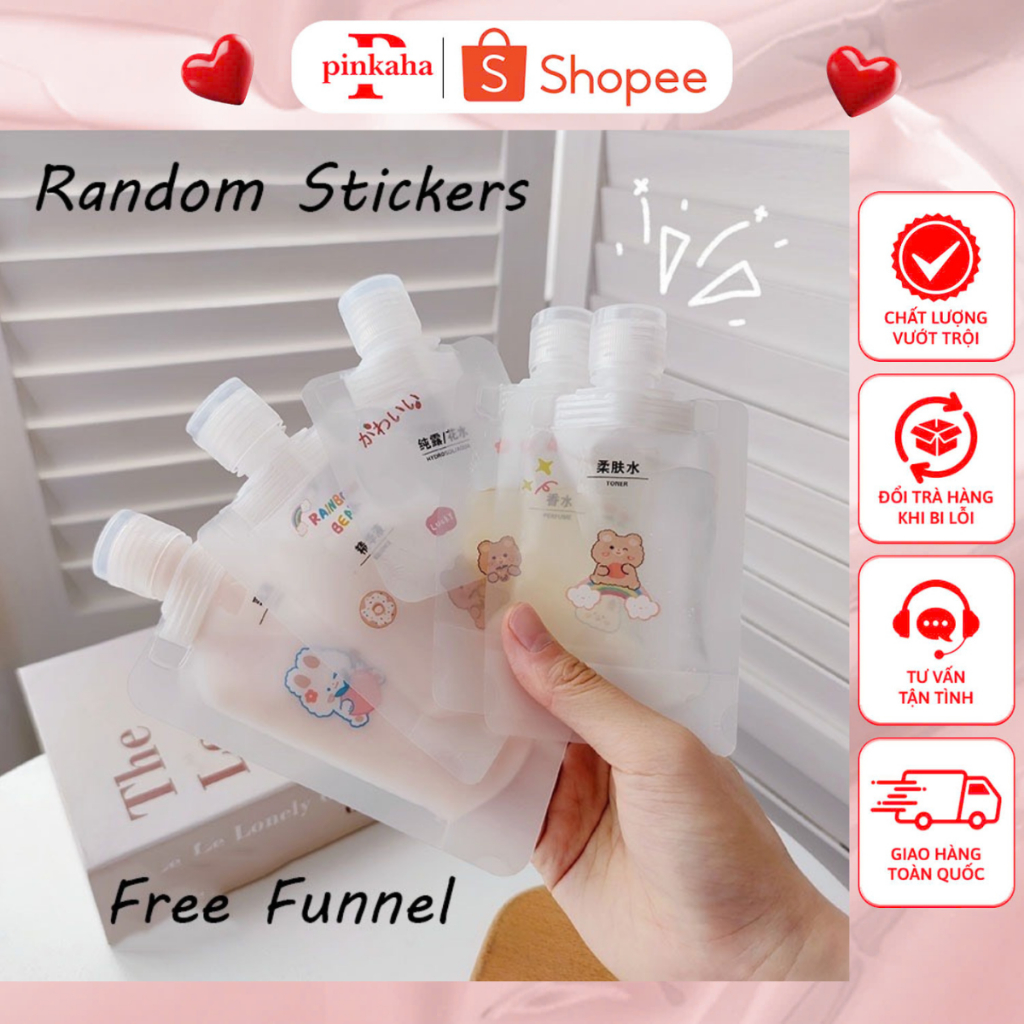 Túi chiết mỹ phẩm  nhỏ gọn tiện lợi  Silicon tái sử dụng 30ml / 50ml / 100ml TCM3