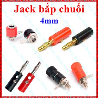 Jack bắp chuối 4mm chuôi cắm đực cái tự chọn