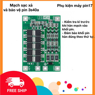 Mạch sạc xả và bảo vệ pin 3s40a có cân bằng