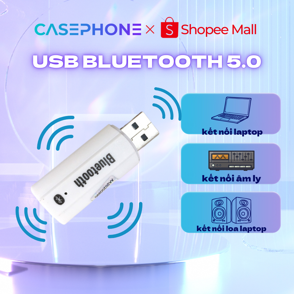 USB Bluetooth 5.0 Chất Lượng Cao - Kết Nối Âm Thanh Đỉnh Cao Cho Loa Và Âm Ly Bluetooth từ CarePhones