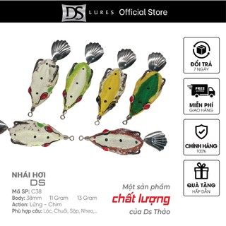 Mồi câu Lure Ds - C38, Body 38mm - 11g, Action lủng - chìm, Lưỡi Bkk, Chì đúc, Cao Su 6 Lớp Siêu Bền