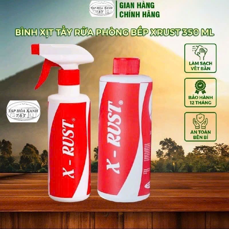 Chai xịt X RUST  500ml  tẩy sạch gỉ sét, xịt tẩy rửa nhà bếp tẩy rửa xoong nồi đánh bay mọi vết bẩn