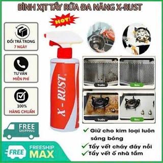 Chai xịt X RUST  500ml  tẩy sạch gỉ sét, xịt tẩy rửa nhà bếp tẩy rửa xoong nồi đánh bay mọi vết bẩn