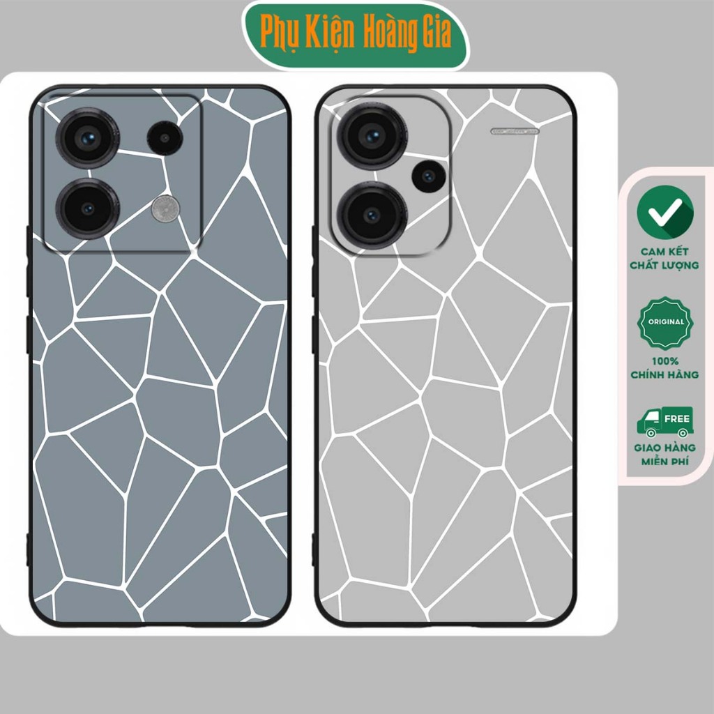 Ốp lưng Redmi Note 13 - Redmi Note 13 Pro - Redmi Note 13 Pro Plus in họa tiết đen trắng,đường kẻ đa