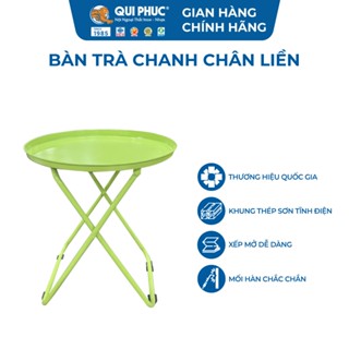 Bàn Trà Chanh 6 Tấc Xếp Gọn Qui Phúc - Chính Hãng Qui Phúc - Chân Bàn Bằng Thép Bền Bỉ, Inox Sơn Tĩnh Điện