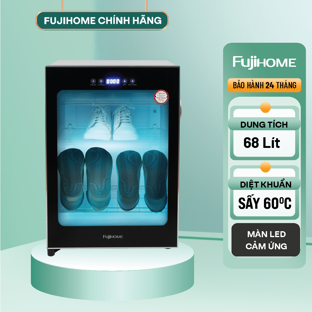 Máy sấy giày nhập khẩu FUJIHOME SD68 Tủ sấy đa năng, khử khuẩn bằng UV và Ozone, khử mùi hiệu quả
