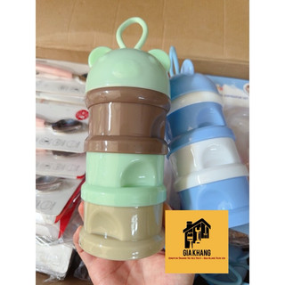  Khay chia sữa, hộp chia sữa bột 4 tầng có quai cầm tiện lợi cho bé