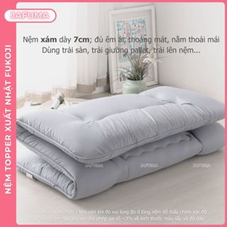 Nệm gấp 3 giá rẻ 1m 1m2 1m4 1m6 1m8 Dài 2m | Topper nệm bông xuất Nhật cao cấp trải sàn
