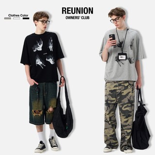 Áo Thun Nam Nữ Họa Tiết VAGUE REUNION Áo Phông Tay Lỡ Chất Vải Cotton Unisex