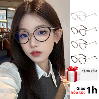 Gọng kính cận mắt mèo nữ chất liệu kim loại phối nhựa chắc chắn, thời trang, dễ đeo MS29