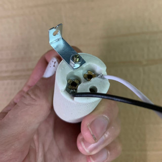 Linh kiện đui đèn E14 bằng sứ chịu nhiệt dùng để trang trí, thay thế, diy Có bát hoặc không bát