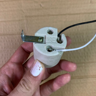 Linh kiện đui đèn E27 bằng sứ chịu nhiệt dùng để trang trí, thay thế, diy Có bát hoặc không bát