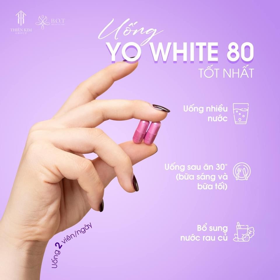 Viên Uống Tái Tạo Da Yo White Chính Hãng B.O.T Của THIÊN KIM Giúp Trắng Da Giảm Lão Hoá