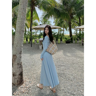 (moclanclothing -order) váy len dáng xoè dài tay nhà MULVAN XINH YÊU