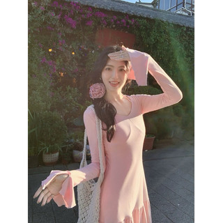 (Moclanclothing -order) váy dài tay dáng xoè nhà MULVAN chinh hãng