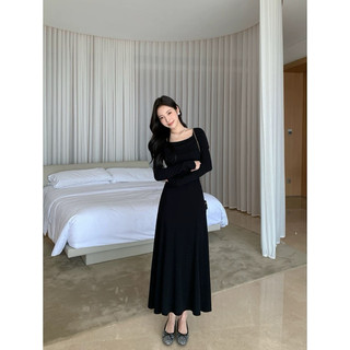 (moclanclothing -order) váy len dáng xoè dài tay nhà MULVAN XINH YÊU