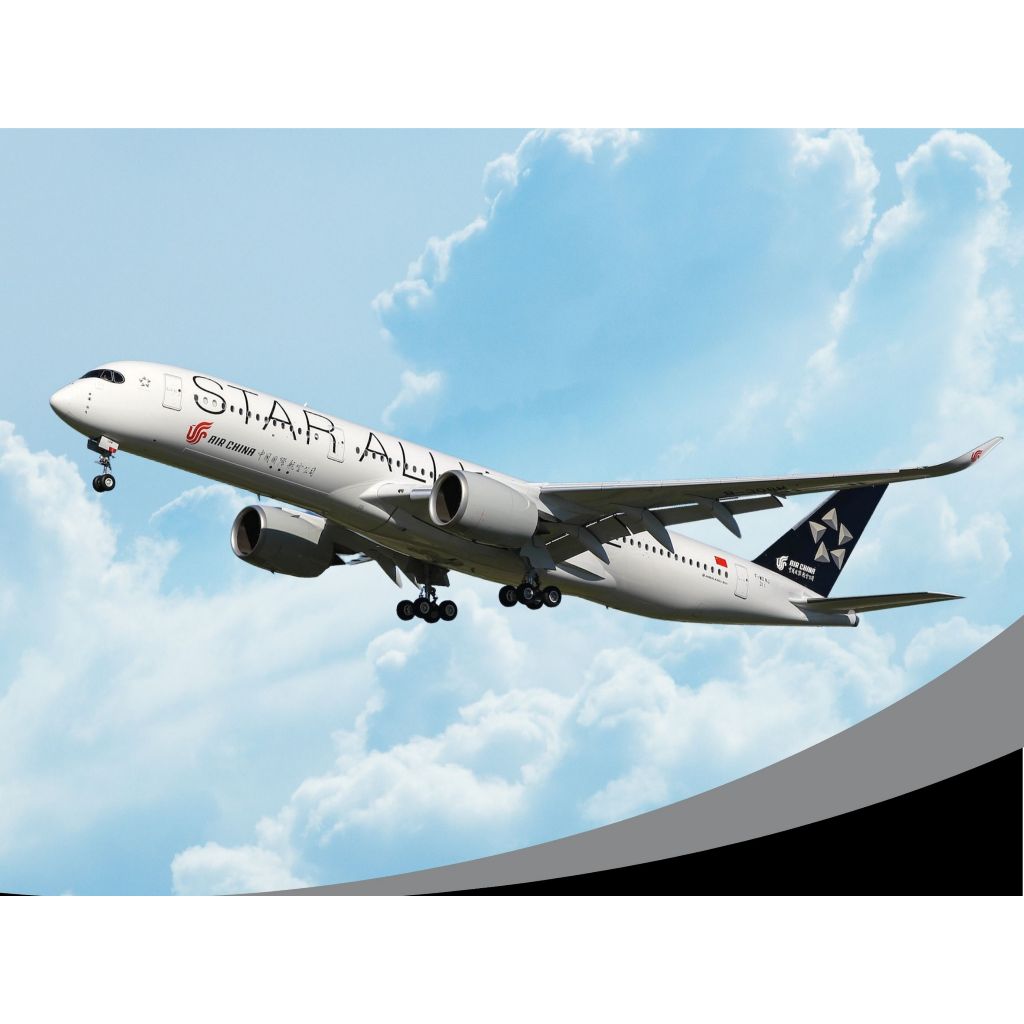 Mô Hình Giấy Máy Bay Thương Mại AIRBUS A350-900 China Star Alliance