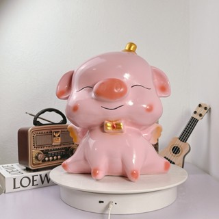 [ Mua 1 tặng 1 nhỏ] Heo đất THIÊN THẦN CÁNH TIÊN size ĐẠI siêu xinh , Heo đất trang trí decor quà tặng đáng yêu - HĐVN