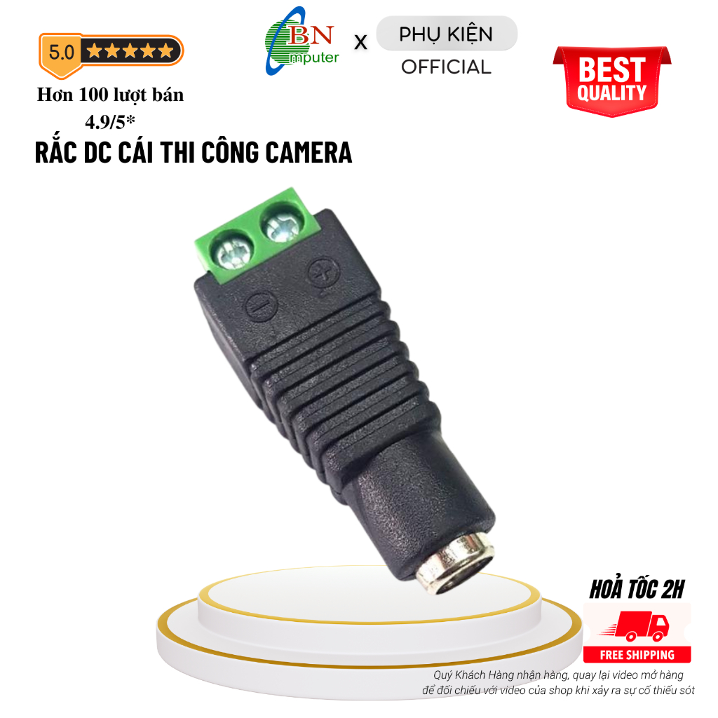 Rắc DC Cái kiểu vặn ốc - 1 Chiếc