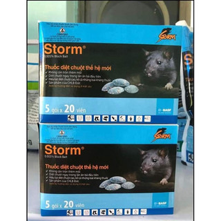 Combo 5 gói thuốc diệt chuột sinh học Storm (Loại 20 Viên/Gói)