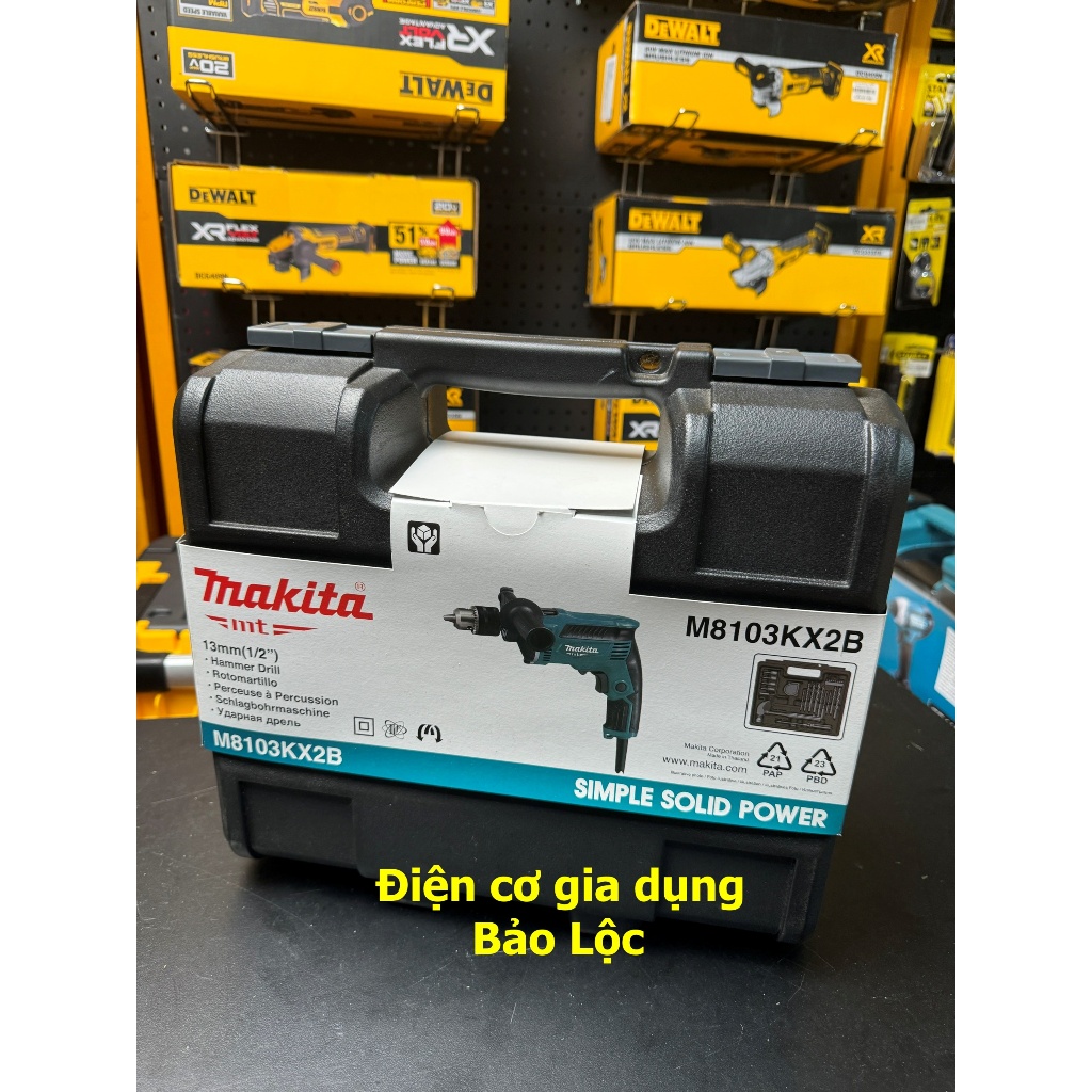 Máy khoan gia đình 26 phụ kiện Makita M8103KX2B - Hàng chính hãng