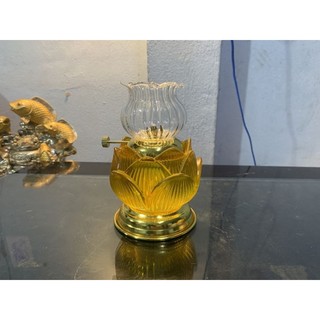 đèn dầu thờ cúng hoa sen Ms 09.đèn sen trắng bóng dời tim đèn thờ cúng