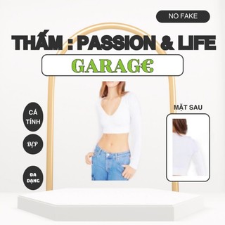 Áo crop tay dài thun gân nhà Garage