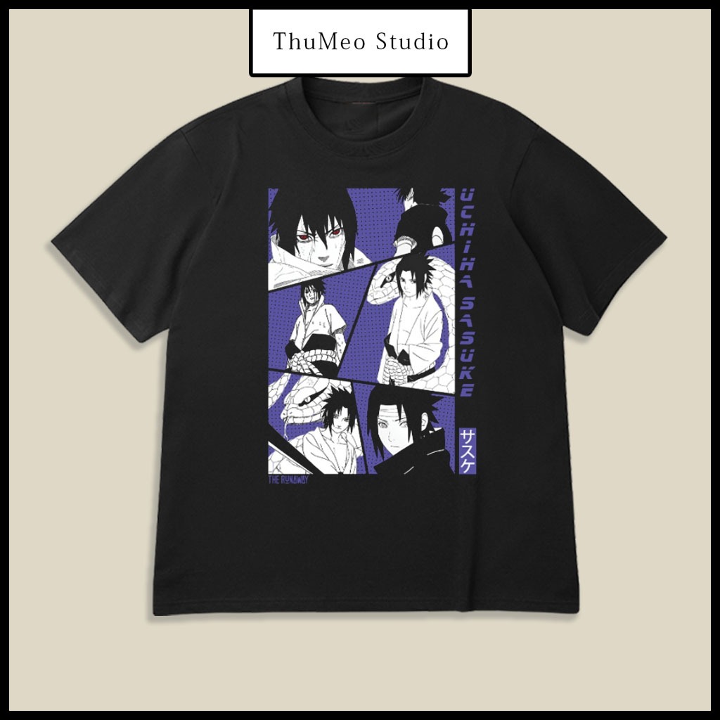 BST Áo phông Naruto: Kakashi Collage - Jiraiya Collage - Obito - Uchiha Sasuke - Uchiha Itachi - Aka