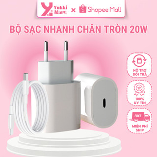 Bộ Sạc Nhanh 20W Chân Tròn Cao Cấp, Đảm Bảo An Toàn và Ổn Định ( YUKKI MART)