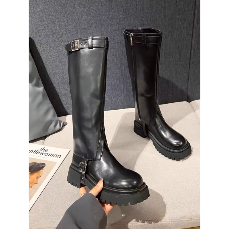 bốt cao cổ boot nữ đế cao tôn dáng phong cách giày nữ trẻ trung cá tính