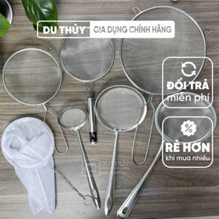  Dụng cụ hớt bọt vớt cặn lọc dầu lược dừa rây bột bằng inox không gỉ lọc cà phê bằng vải đa dạng đủ kích thước 