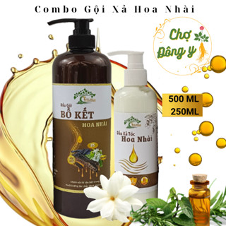 Combo Dầu Gội Thảo Mộc Bồ Kết Hoa Nhài 500ML Và  Dầu Xả Tóc Hoa Nhài 250ML- Dưỡng Tóc Từ Sâu Bên Trong
