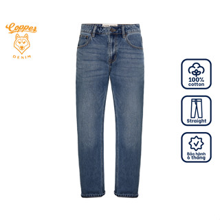 Quần Jeans Nam Copper x Coolmate - washed denim, dáng straight, màu xanh sáng - Copper Denim