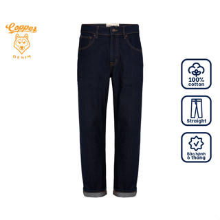Quần Jeans Nam Copper x Coolmate - washed denim, dáng straight, màu xanh garment - Copper Denim