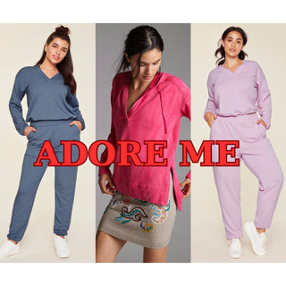  Big size Bộ nỉ mặc nhà cho nữ vải lôn.g cư.ù mềm mại hàng VNXK của adore me 