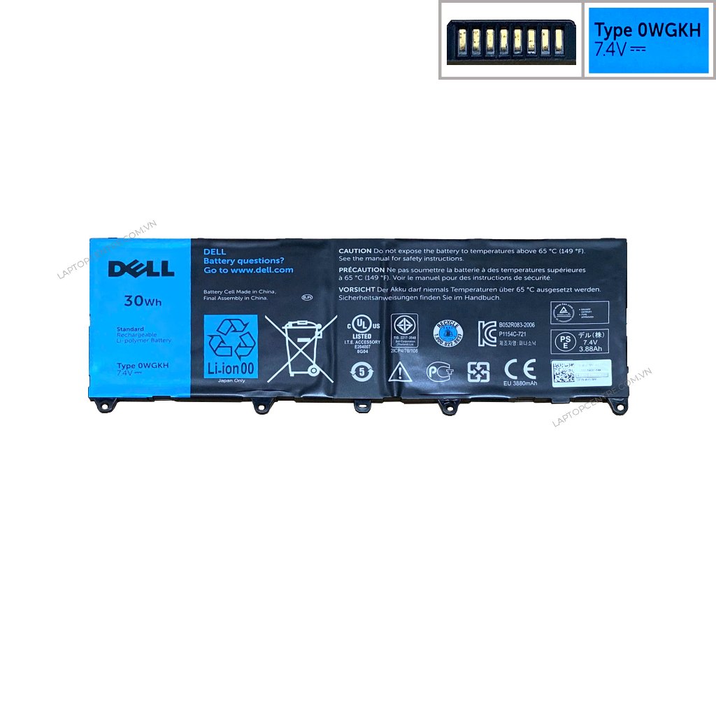 Pin Dell Latitude 10E OWGKH 7,4V 30Wh 4054mAh 6cell